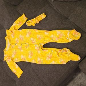 Floral Coverall with Bow